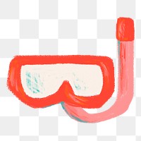 Goggles doodle png sticker, transparent background