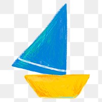 Boat doodle png sticker, transparent background
