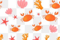 Summer pattern png, transparent background