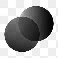 Circle logo element png clipart, black design for business