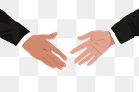 Business handshake png transparent background, partnership deal illustration