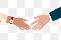 Business handshake png transparent background, partnership deal illustration