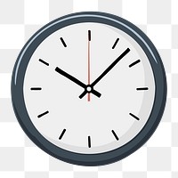 Clock png sticker, business, time pressure concept on transparent background