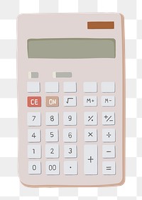 Calculator png clipart, finance, accounting illustration on transparent background