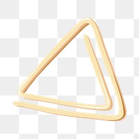 Gold paper png clip sticker, office stationery on transparent background