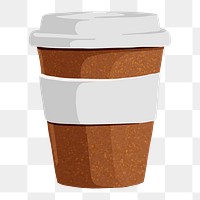 Paper coffee cup png clipart, drink packaging on transparent background