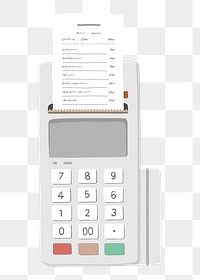 Credit card machine png clipart, small business, finance illustration