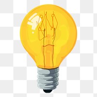 Light bulb png sticker, business creative illustration