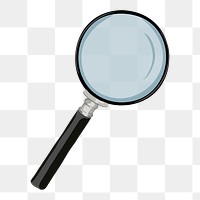 Magnifying glass png sticker, solution finding, business illustration