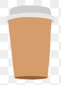 Paper coffee cup png clipart, drink packaging on transparent background