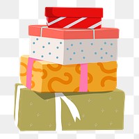 Birthday presents sticker png, celebration illustration design