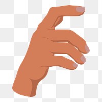 Hand gesture png sticker, holding position illustration design