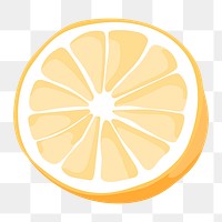 Cute lemon png sticker, fruit illustration design