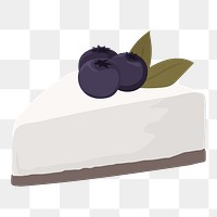 Blueberry cheesecake png, food sticker illustration