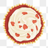 Cupcake png, valentine's food sticker illustration