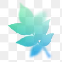 Green leaf png sticker, transparent background