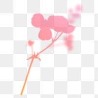 Gradient flower png sticker, transparent background