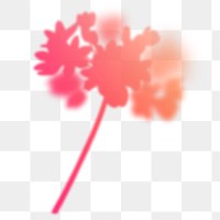 Gradient flower png sticker, transparent background