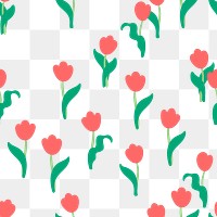 Rose pattern png, transparent background, pastel flower design