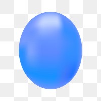 Blue balloon png sticker, transparent background