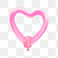 Heart balloon png sticker, transparent background