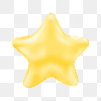 Star balloon png sticker, transparent background