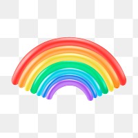 Rainbow balloon png sticker, transparent background