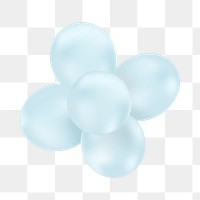 Gray birthday balloons png sticker, transparent background