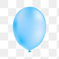 Blue balloon png sticker, transparent background