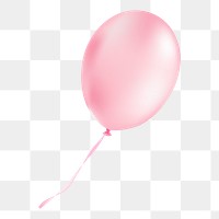 Pink balloon png sticker, transparent background