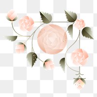 Geometric flower png sticker design, nature illustration