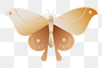 Butterfly png sticker design element, animal illustration