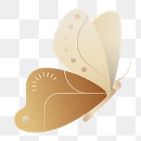 Geometric butterfly png sticker design, nature illustration