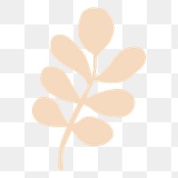 Botanical png sticker, transparent background