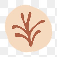 Brown aesthetic png sticker, transparent background 