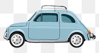 Classic sky blue car png, journal sticker