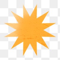 Starburst png sticker, transparent background