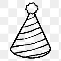 Party hat png sticker, birthday party graphic on transparent background