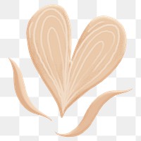 Png heart sticker, cute emoji collage element, transparent background