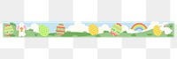 Easter border png sticker, cute pattern on transparent background