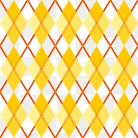 Rhombus png pattern, transparent background, abstract yellow