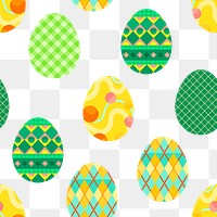 Easter egg pattern, transparent background, cute design