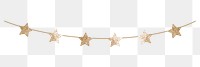 Gold stars banner png collage element, transparent background, celebration design