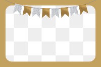 Glitter png party decoration frame, transparent background