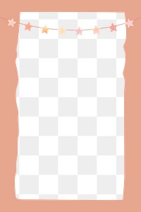 Cute png party decoration frame background