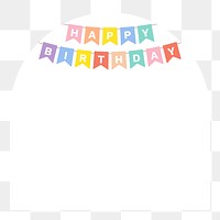 Birthday banner png frame background, celebration design