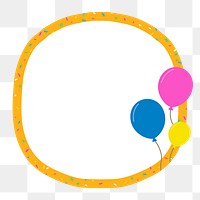 Png colorful party decorations frame, celebration, transparent background