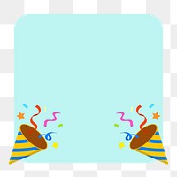 Png colorful party decorations frame, celebration, transparent background