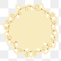 Png circle party frame design, transparent background