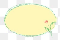 Png yellow rose frame, crayon abstract design